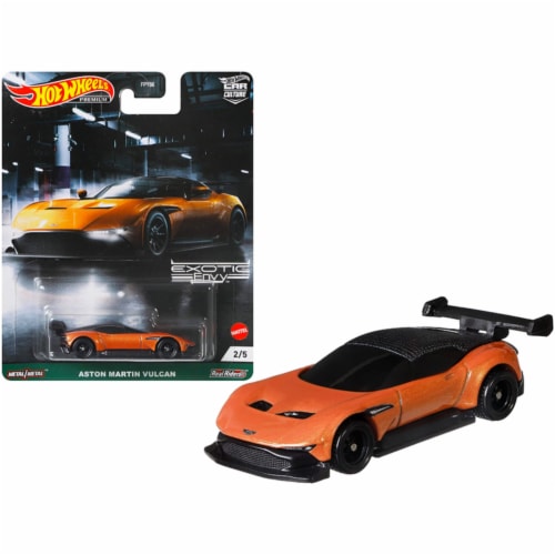 Aston Martin Vulcan Orange Metallic Exotic Envy Series Diecast Model Car by Hot Wheels 1 Food 4 Less
