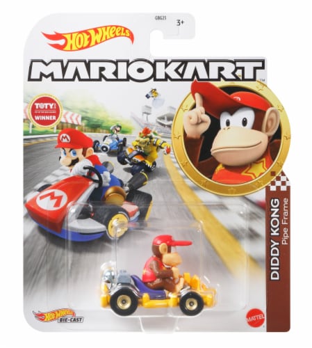 Mattel® Hot Wheels® Mario Kart™ Diddy Kong Pipe Frame Vehicle, 1