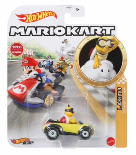 Mattel® Hot Wheels® Mario Kart™ Lakitu Sports Coupe Play Vehicle Perspective: front