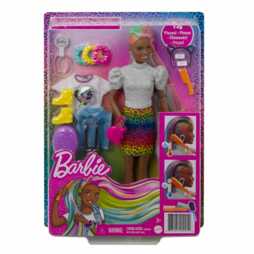 Mattel Barbie® Leopard Rainbow Hair Doll, 1 ct - Smith's Food and Drug