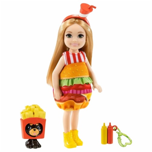 Barbie Chelsea Club With Burger Costume And Pet Doll Set, 1 Unit - Ralphs