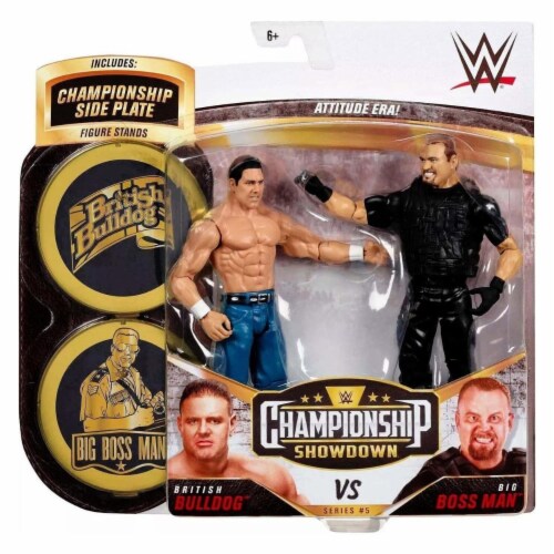 WWE British vs Big Boss Man Showdown Side Plate Figures Mattel, 1 unit - Kroger