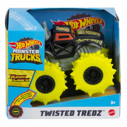 Mattel Hot Wheels Monster Trucks Twisted Tredz™ Ragin CageN'™ Truck Perspective: front
