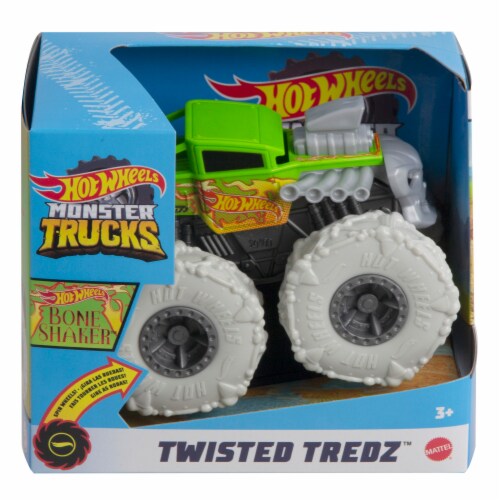 Mattel Hot Wheels Monster Trucks Twisted Tredz™ Bone Shaker™ Truck Perspective: front