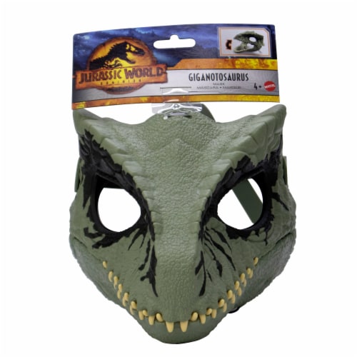 Mattel® Jurassic World Velociraptor Blue Dinosaur Mask Perspective: front
