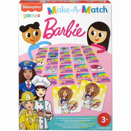 Mattel Fisher-Price® Make-A-Match Barbie™ Card Game Perspective: front