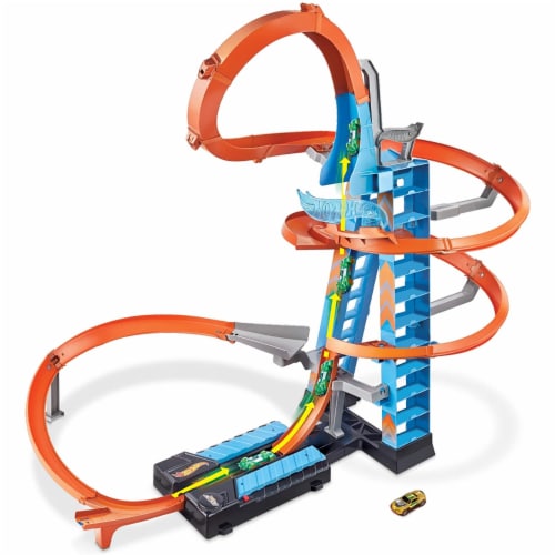 Hot wheels sales motorised track set