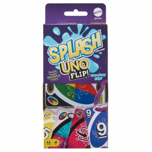 Mattel Games UNO Flip Splash Matching Card Game Featuring 112 Water  Resistant 2-Sided Cards, Game Night, Gift Ages 7 Years & Older