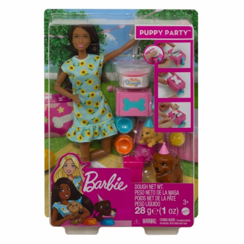 Mattel Barbie® Puppy Party Doll and Playset Perspective: front