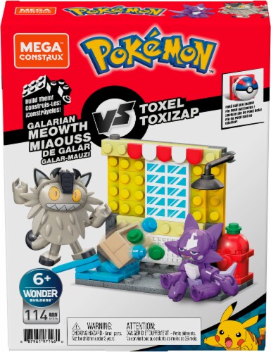 Mega Construx Pokemon Toxel Vs. Galarian Meowth Construction Set