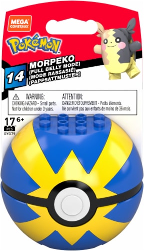 Mega Construx™ Pokemon™ Morpeko Poke Ball Building Set Perspective: front