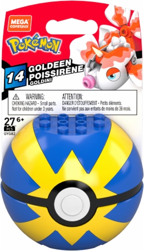 Mega Construx™ Pokemon™ Goldeen Poke Ball Building Set Perspective: front
