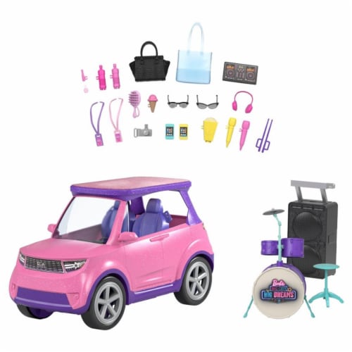 Barbie Doll, Blonde, and Grocery Store with Rolling Cart and Working Belt,  1 - Kroger