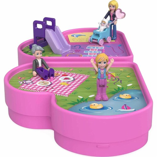 Polly Pocket Polly & Friends Pack Family Picnic Theme Heart-Shaped