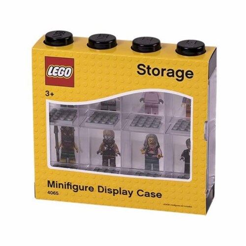 LEGO® Storage Minifigure Black Display Case Perspective: front