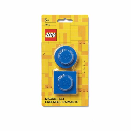 Lego® Storage Magnet Set Of 2 Bright Blue Perspective: front