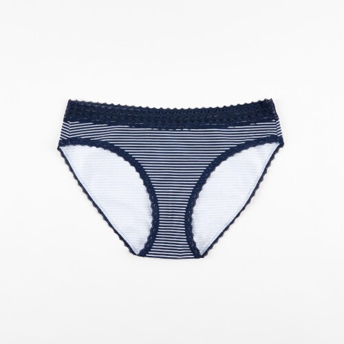 Dip Cotton Stretch Bikini Underware - Navy Perspective: front