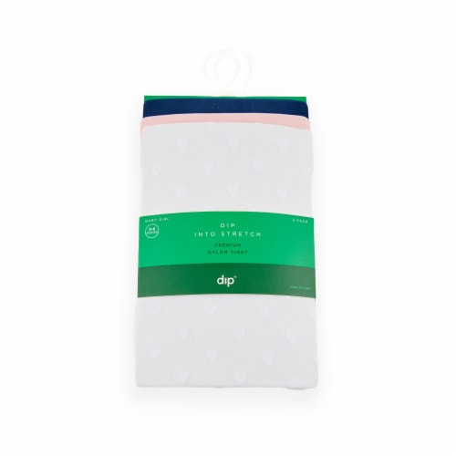 Dip® Premium Nylon Tights Pack - Navy/White/Pink Perspective: front