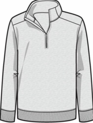 Dip 1/4 Zip Spacedye Long Sleeve Knit Shirt Perspective: front