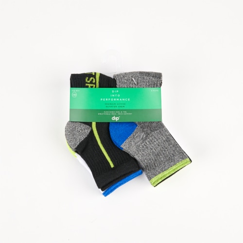 Dip® Premium Active Quarter Crew Socks Perspective: front