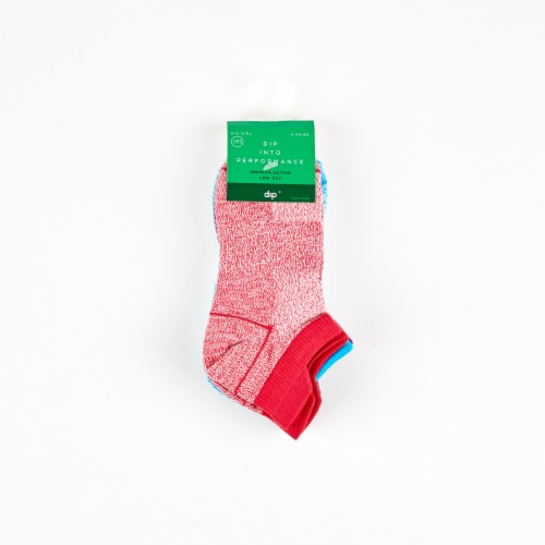 Dip Premium Active Low Cut Girl's Assorted Socks Size 9-11 Perspective: front