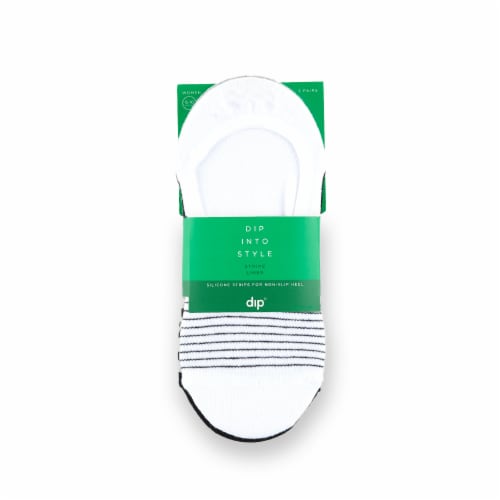 Dip® Stripe Liner Sock Pack - White/Blue/Gray Perspective: front