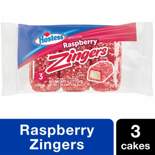 HOSTESS Raspberry ZINGERS Single Serve Perspective: front