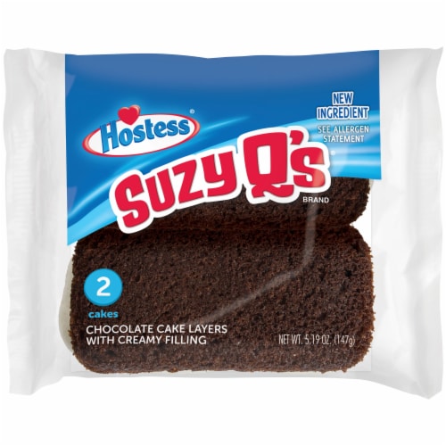 Hostess Suzy Q's Chocolate Cakes Perspective: front