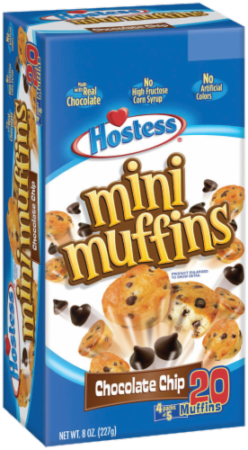 Hostess Chocolate Chip Mini Muffins Perspective: front