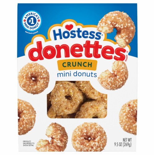 Hostess Donettes, Crunch Mini Donuts Perspective: front