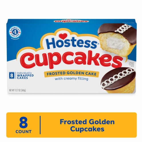 Hostess Cupcakes, Golden Snack Cakes Perspective: front