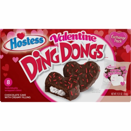 HOSTESS Heart Shaped DING DONGS Perspective: front