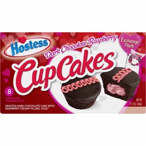Hostess® Dark Chocolate Raspberry CupCakes Perspective: front