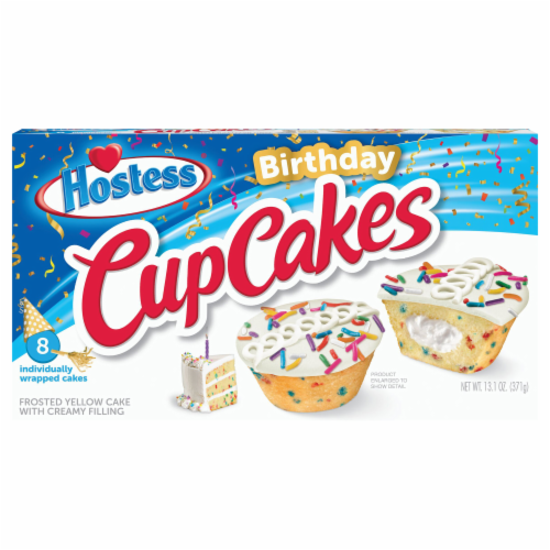 Hostess Birthday Cupcakes Perspective: front
