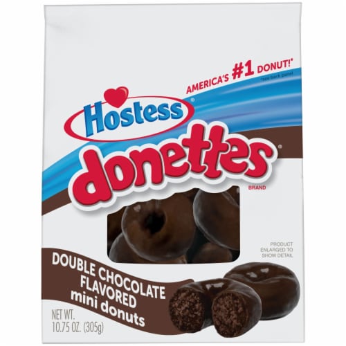 Hostess® Donettes® Double Chocolate Mini Donuts Perspective: front