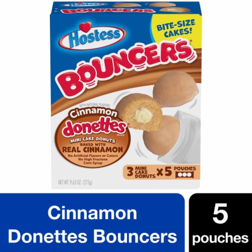 Hostess® Bouncers™ Cinnamon Donettes Mini Cake Donuts Perspective: front