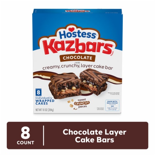 Hostess Kazbars Layer Cake Bars, Chocolate Flavor Perspective: front