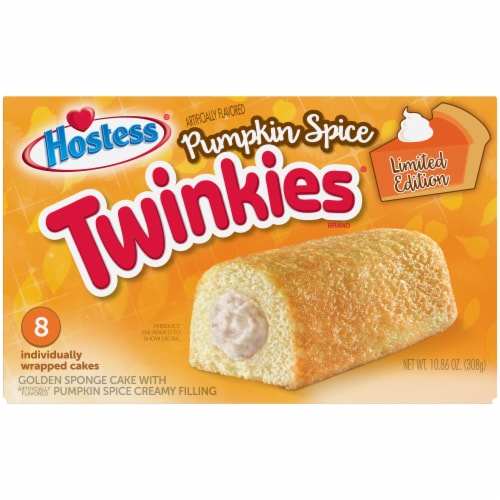 HOSTESS Pumpkin Spice Flavored TWINKIES, 8 Count, 10.86 oz Perspective: front