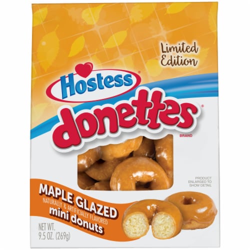 Hostess® Donettes® Maple Glazed Mini Donuts 10.5 oz. Bag, Doughnuts, Pies  & Snack Cakes