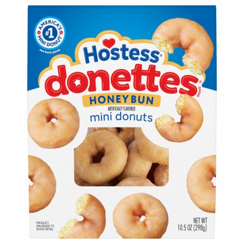 Hostess® Donettes® Honey Bun Glazed Mini Donuts Perspective: front