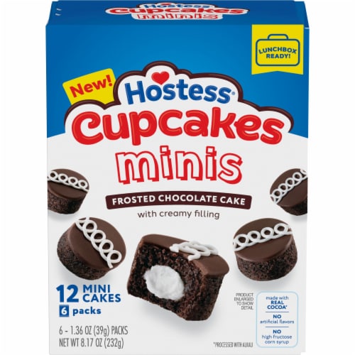 Hostess® Chocolate Cake Mini Cupcake Packs Perspective: front