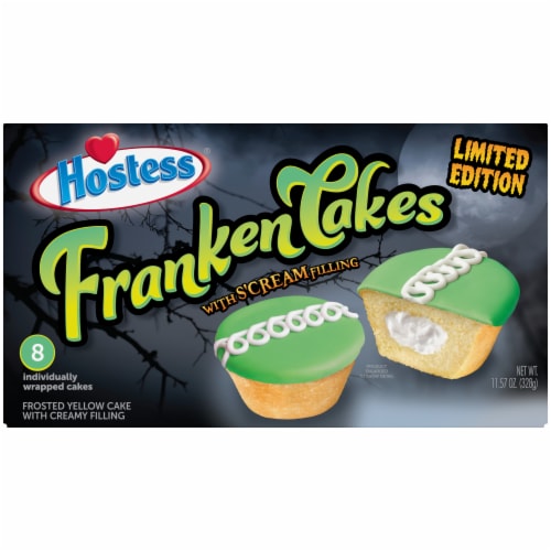HOSTESS FrankenCakes, Halloween Cupcakes, Trick or Treat Pack Perspective: front