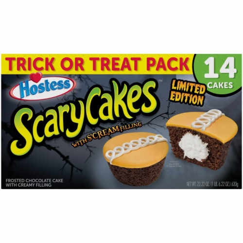 HOSTESS ScaryCakes, Halloween Cupcakes, Trick or Treat Pack Perspective: front