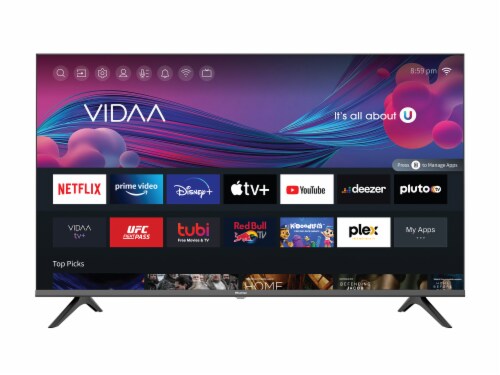 Hisense 55” A6 Series Vidaa TV 4KUHD Smart TV - 55A6GV Perspective: front