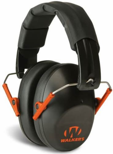 Walker's® Pro-Low Profile Folding Muff - Black/Orange Perspective: front
