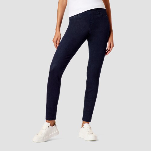 Hue Studio Split Hem Denim Legging Perspective: front
