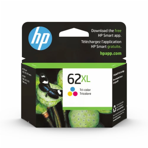 HP 62XL Tri-color Ink Cartridge Perspective: front