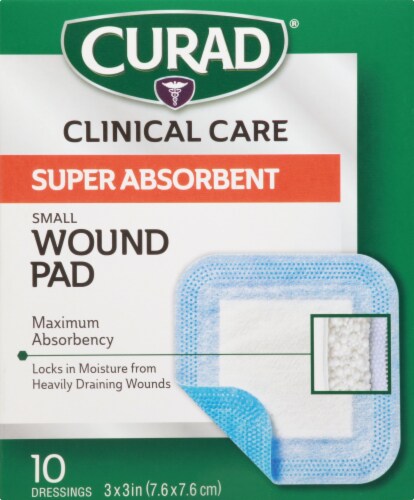Curad Clinical Advances Wound Pads Perspective: front