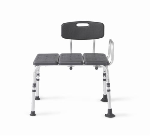Medline Gray Transfer Bench Perspective: front