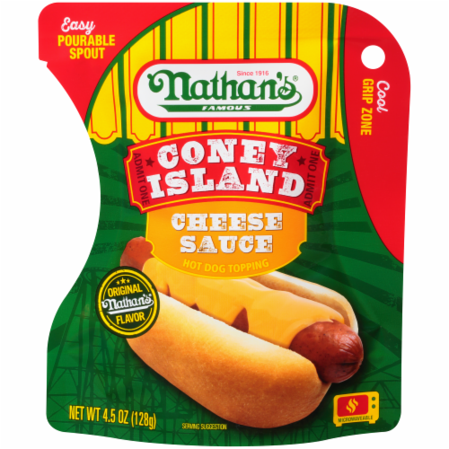 Nathan's Coney Island Cheese Sauce Perspective: front
